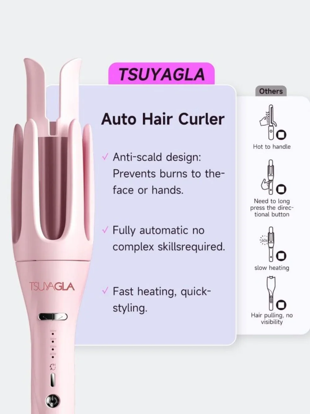 3-in-1 Automatic Curling Iron Set, Versatile Hair Curlers with Interchangeable